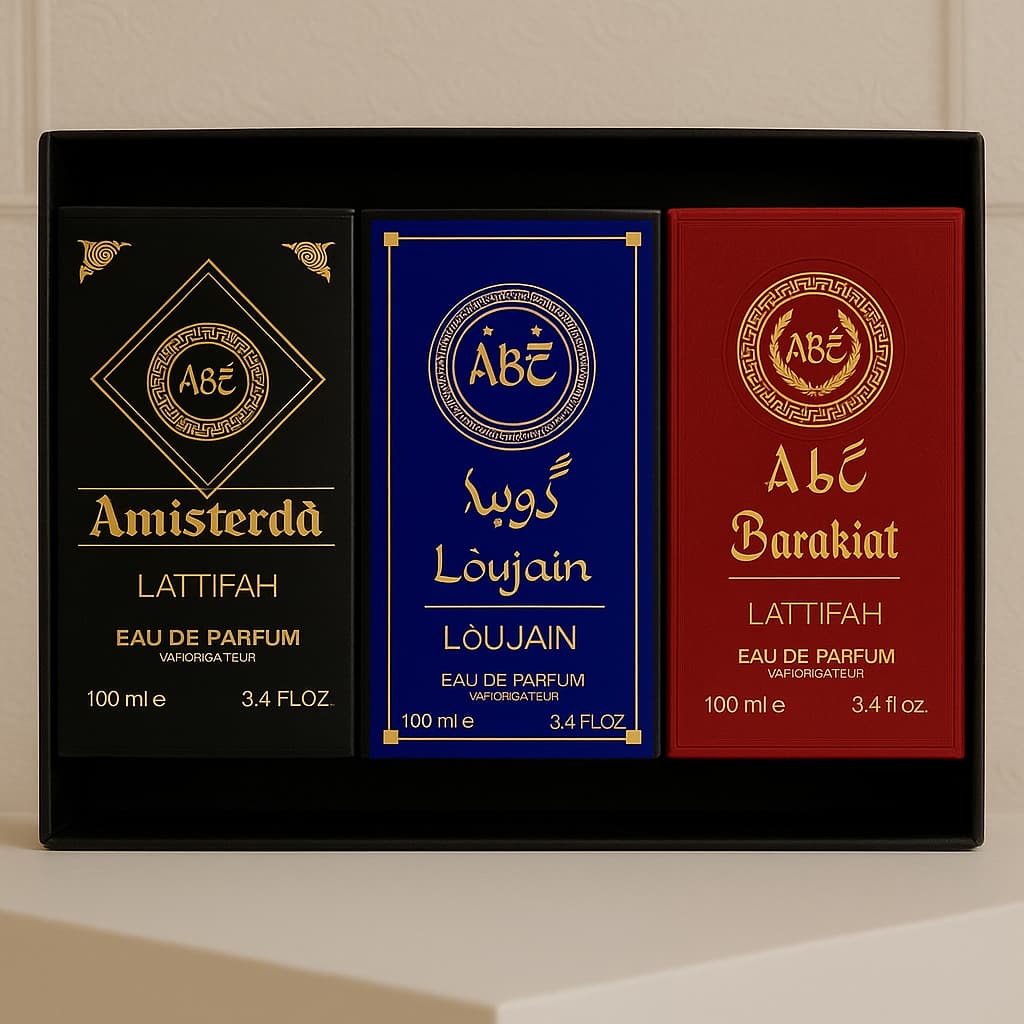 kit 03 perfumes árabes masculino amadeirado 100 ml cada