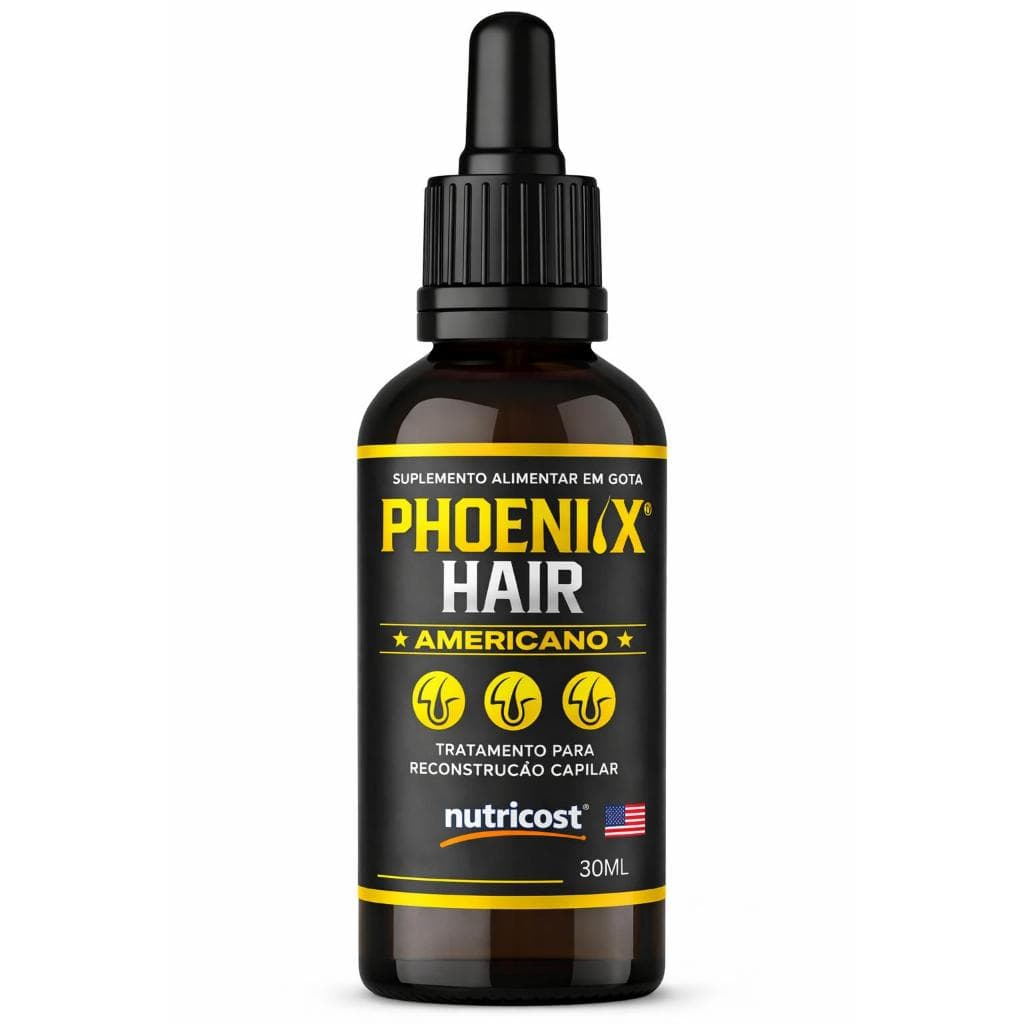 1 Phoenix Hair Americano Gotas Crescimento Capilar 30ml