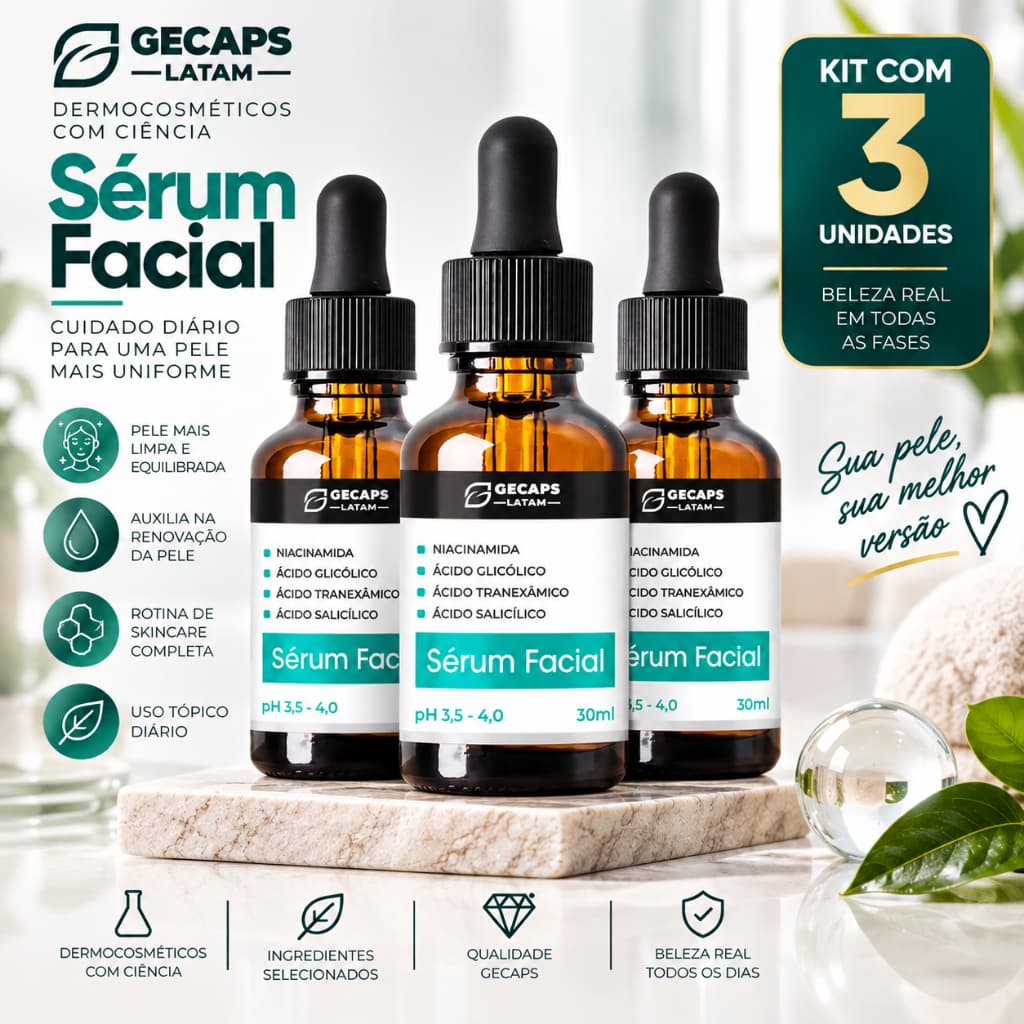 3x Sérum Clear Clareador vittage 30ml