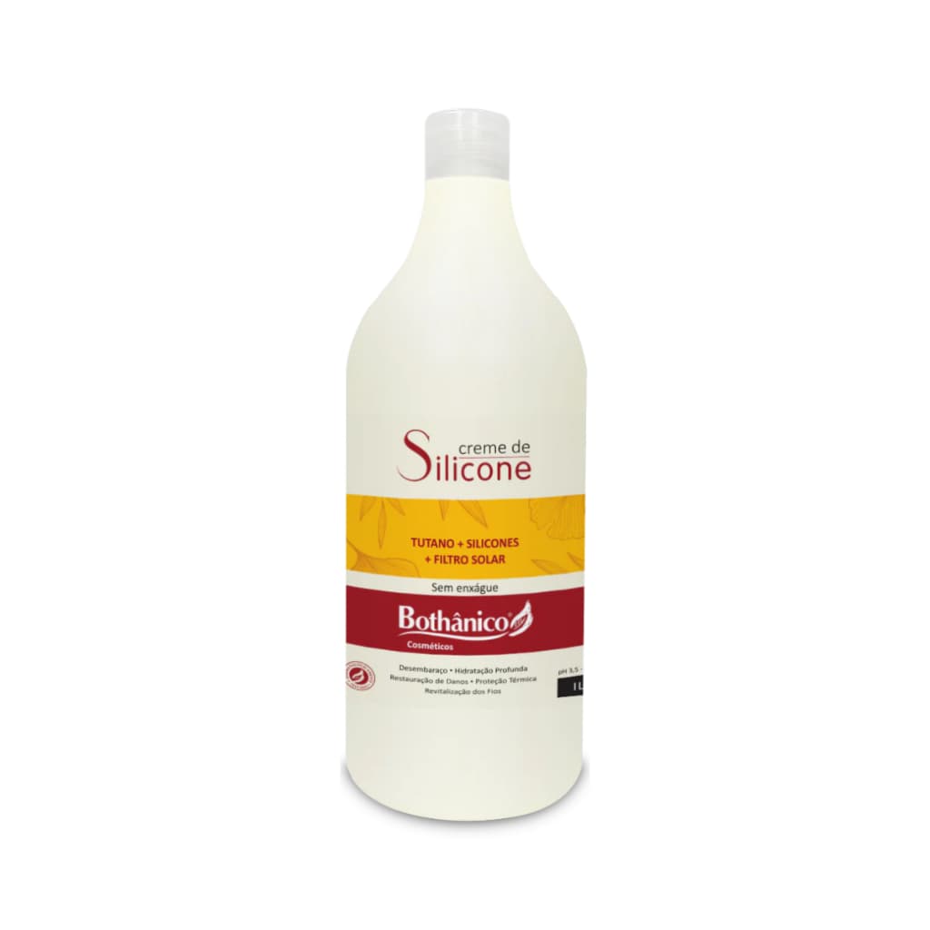 Creme de Silicone Sem Enxague Filtro Solar Umectação Proteção Térmica Bothânico Hair Cosméticos 1 L.
