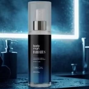 Body Splash Masculino Barbarius 200ml - Frescor Cítrico, Sofisticação Aromática, Rastro Amadeirado