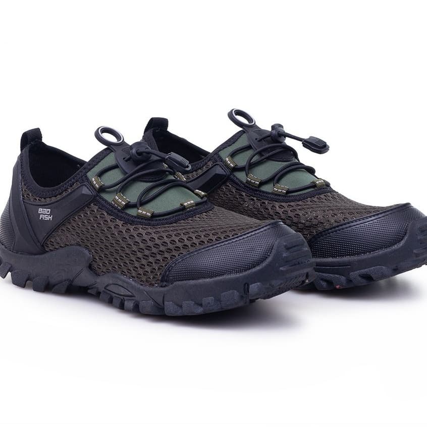 Tênis Antiderrapante Track  Para Esportes Pesca Camping Trilha Lazer Bad Fish Verde Oliva