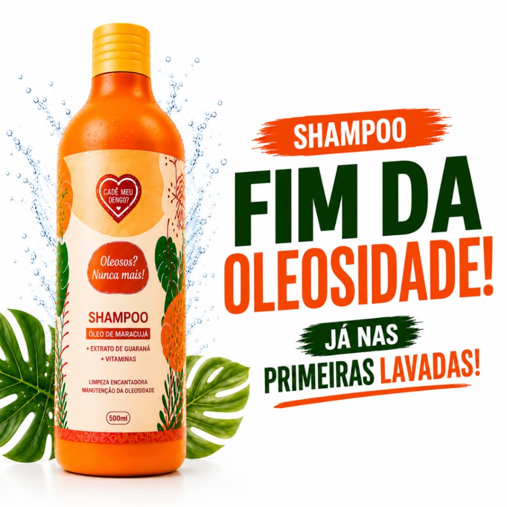Shampoo para Cabelo Oleoso 500ml Controle da Oleosidade Limpeza Profunda Frescor Duradouro Sem Ressecar