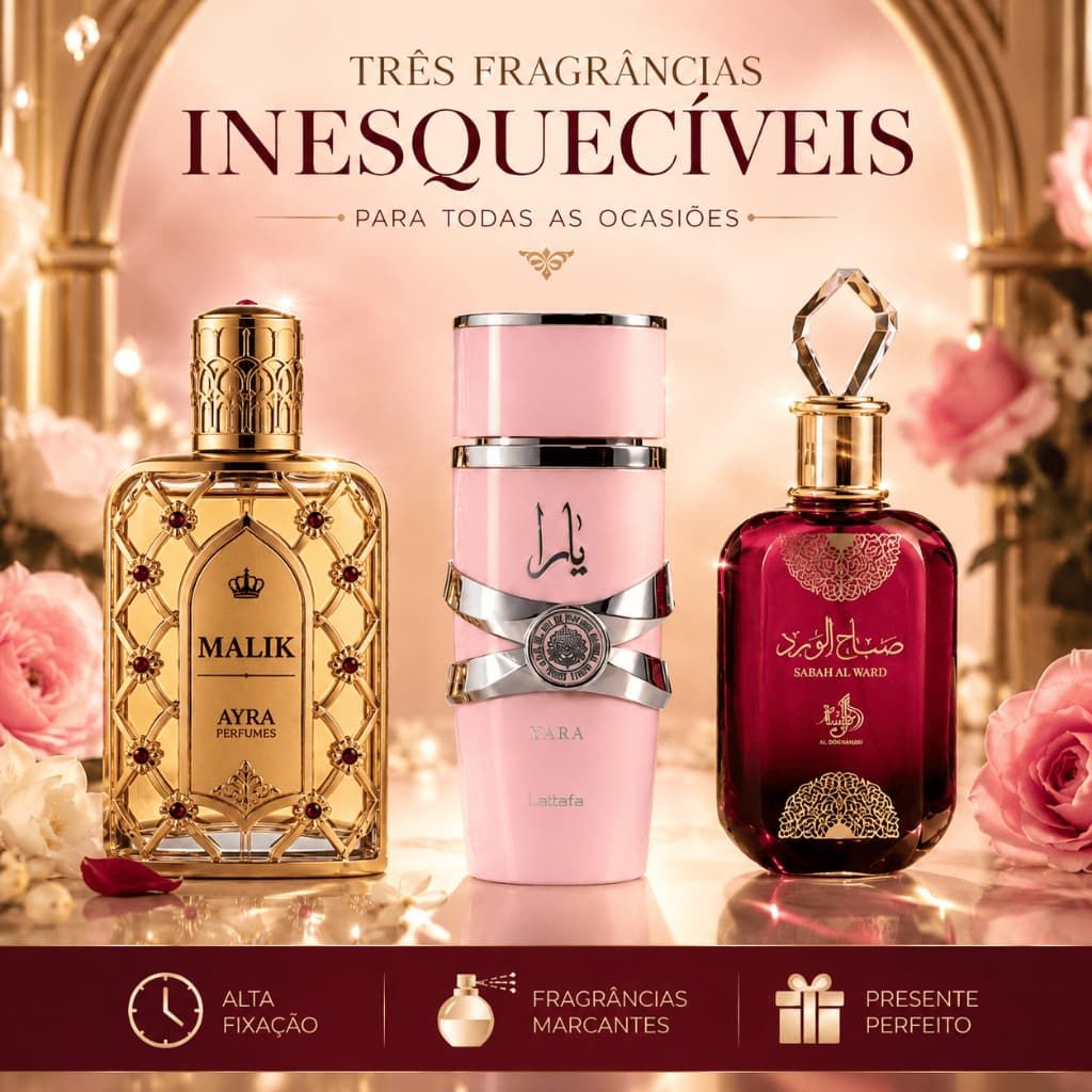 Perfume Árabe Feminino Importado Premium Essência Concentrada Alta Fixação Fragrância Intensa