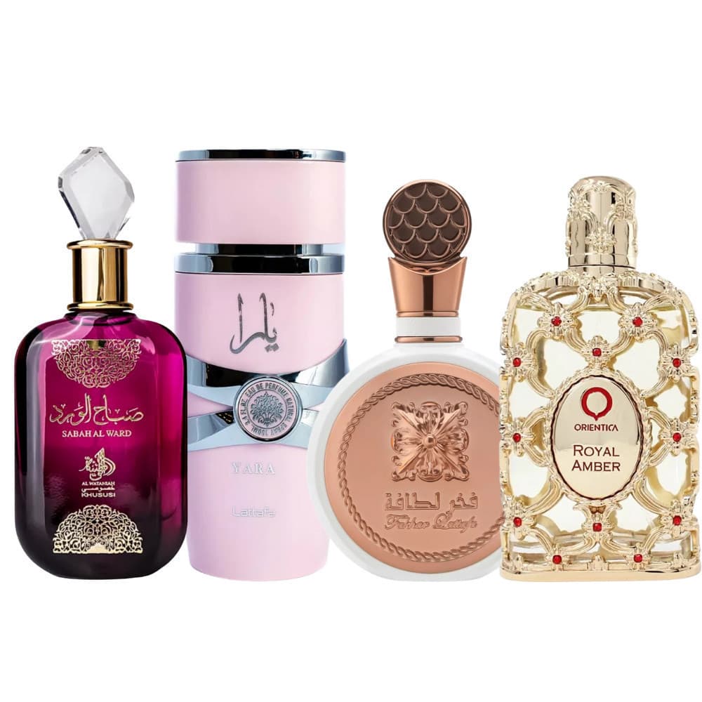 Kit 4 Perfumes Femininos Árabes 60ml