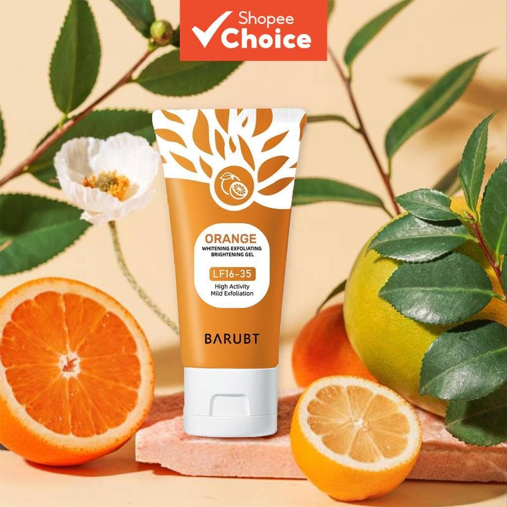  BARUBT Gel Clareador Esfoliante Enzimático Laranja Gel Facial de Limpeza Profunda e Hidratante