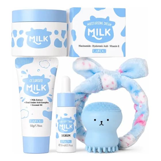 Kit De Cuidados Faciais Hidratantes Laikou Milk 5 Unidades Normal Dia/noite