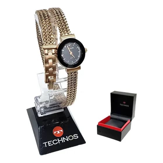 Relógio Technos Feminino Mini Rosé - 5y20ir/4p Cor do bisel Preto Cor do fundo Preto