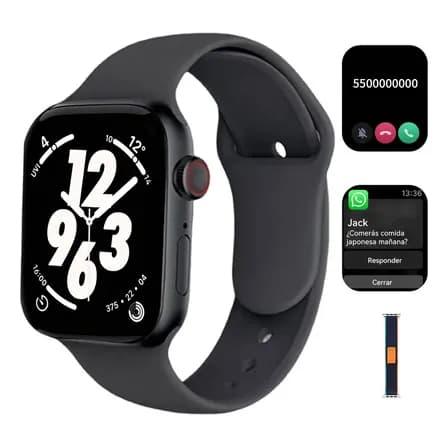 Jiditech Smartwatch Relógio Inteligente 1.83" 42mm M60pro, Monitoramento Cardíaco, 60 Funções, Chamadas & Notificações, Carregamento Sem Fio Resistente, Compatível Android/iOS, para Homens e Mulheres