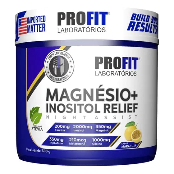 Magnésio Profit em pó sabor Maracujá x 300g