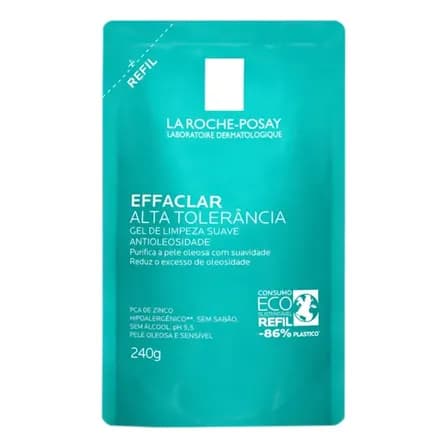 Gel de Limpeza Facial Refil para Peles Mistas a Oleosas e Sensíveis Limpeza Profunda sem Ressecar Effaclar Alta Tolerância Dermatológica La Roche-Posay 240g