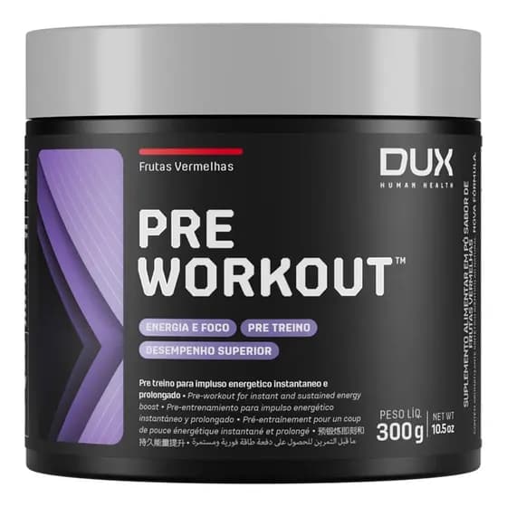 Pre Workout - Pote 300g Dux Nutrition - Sabor Frutas Vermelhas