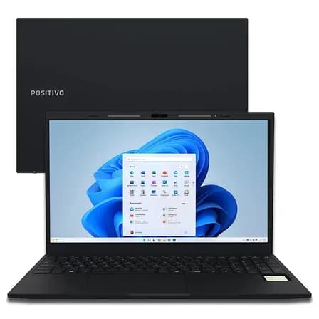 Notebook Positivo Vision R15M AMD Ryzen 3 - 7330U 8GB RAM 256GB SSD Windows Wi-Fi 6 Tela 15” Full HD IPS Antirreflexo - Minitela - Permite upgrade de memória RAM e SSD - Preto
