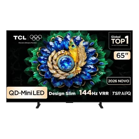 Smart TV TCL 65 Polegadas QLED Mini LED 4K A400M WiFi Bluetooth Google TV HDR10+ 144 Hz VRR 65A400M