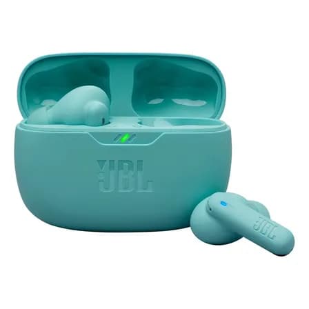 Fones de ouvido Jbl Wave Beam 2, Ip54 e até 40h de duração da bateria, cor azul