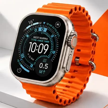 Relogio Smartwatch S9 Ultra Bluetooth 49mm Inteligente Titanium NFC Chamadas Notificações Pulseira Extra e Película Mzcell