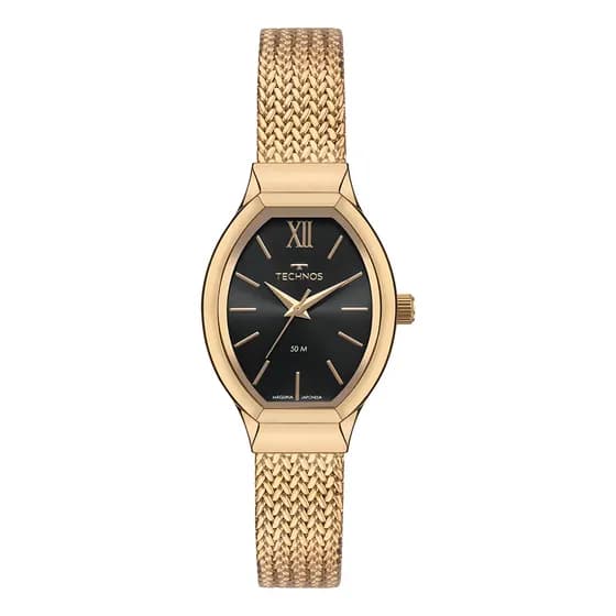 Relógio Technos Feminino Style Dourado - 2035nct/1p Bisel Preto
