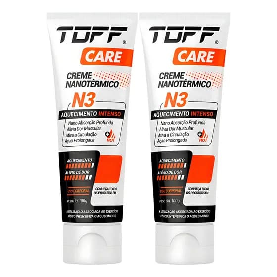 Kit 2x Creme Care Nanotérmico N3 100g Moderado - Toff