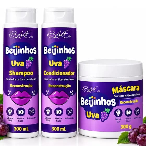 Kit Beijinhos Uva Belkit  Beleza E Cuidado