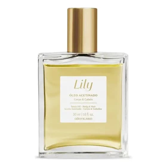 Óleo Corporal Acetinado Corpo e Cabelo Lily 50 Ml O Boticário