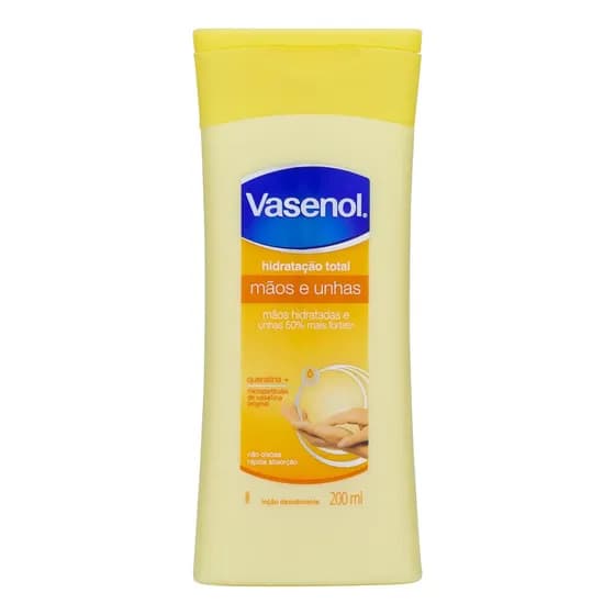 Loção Desodorante Hidratação Total Mãos e Unhas Vasenol Frasco 200ml