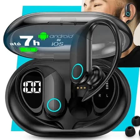 Fone De Ouvido Bluetooth Sem Fio Tws Esportivo Kateluo Para Corrida Esportes Bike Moto Academia Caminhada Tipo Gancho