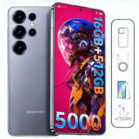 Celular 16GB RAM 512GB 5G Tela 6,78" Android 15 Câmera 32MP + 18MP Bateria 5000mAh 3120x1440 Dimensity 7200 Smartphone Para Jogos e Trabalho Azul