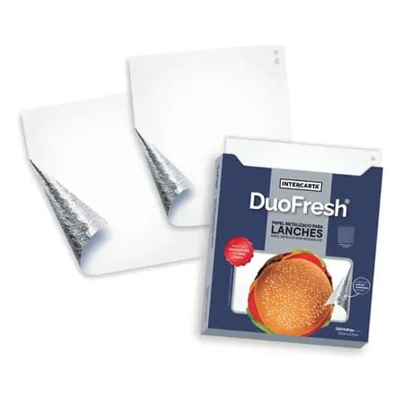 Papel Térmico DuoFresh Intercarta para Hambúrgueres 33x37cm 500 Folhas