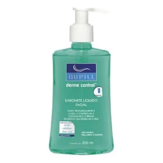 Sabonete Líquido Facial Nupill Derme Control 200ml Tipo de pele Oleosa