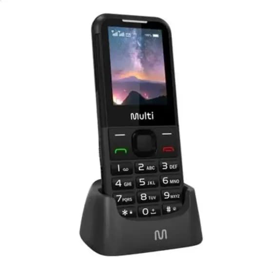 Celular Simples Ideal Para Idosos Teclas Grandes Som Alto Com Base Carregadora Sinal 4g