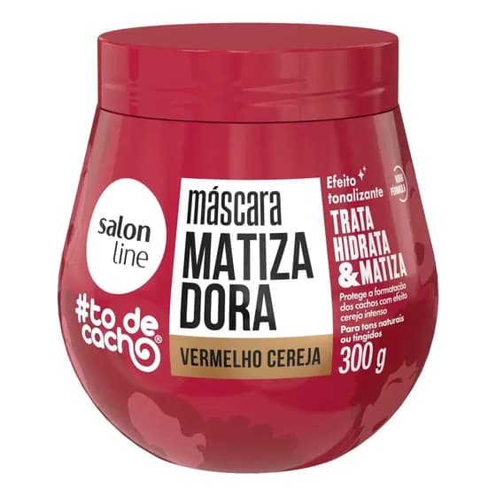 Máscara Matizadora Vermelho Cereja 300g Todecacho Salon Line