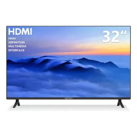 TV 32 Polegadas Digital HD 2 HDMI 2 USB VGA para Sala Quarto Escritório Imagem Nítida e Conexões Versáteis