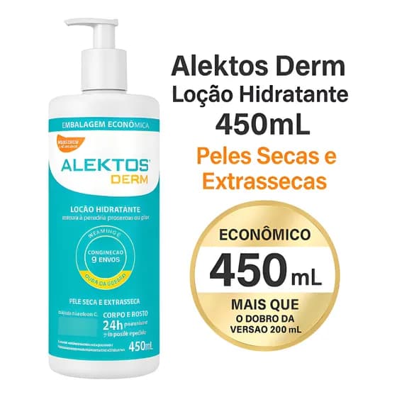 Alektos 450ml Loção Hidratante Corpo E Rosto - Sem Fragância