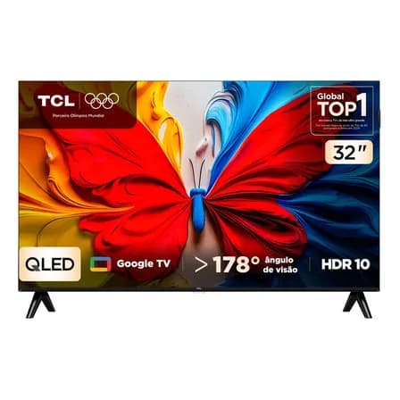 Smart Tv Tcl 32 Polegadas Qled Full Hd S5k Wifi Bluetooth Google Tv 2 Hdmi Hdr10 Dolby Audio 32s5k
