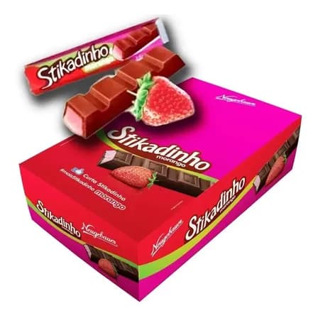 Chocolate Stikadinho morango Neugebauer 32 unidades 12g cada