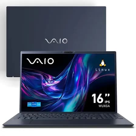 Notebook VAIO FE16 Intel Core i7-1355U Linux Debian 12 - 24GB RAM 512GB SSD Tela 16" IPS WUXGA Antirreflexo - Cinza Grafite - VJFE62F11X-B1311H