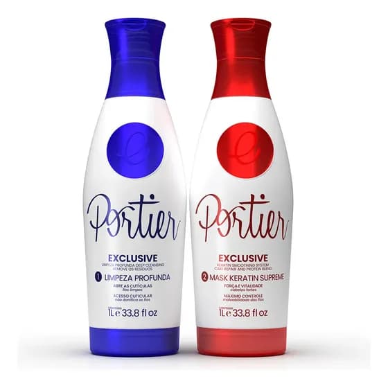 Portier Fine Premium Semi Definitiva Escova Progressiva Kit 2x1L
