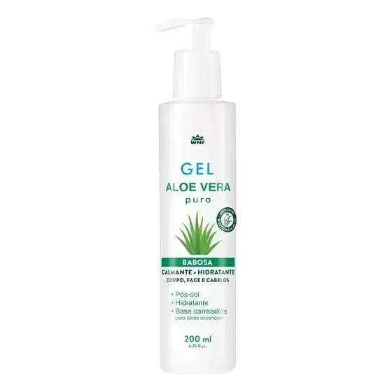 Gel De Aloe Vera WNF 200ml Hidratante Corporal e Facial Vegano