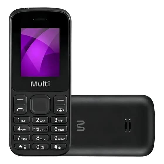 Celular Idoso Multilaser Up 4G Dual SIM 32 MB preto 32 MB RAM