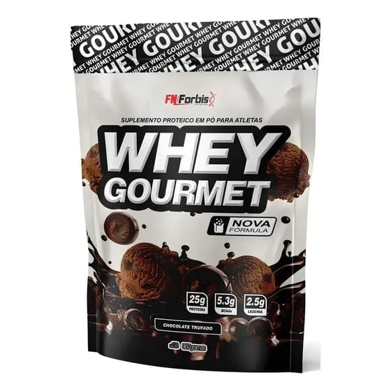 Whey Protein Gourmet Refil 900 G - Fn Forbis - Proteina Sabor Chocolate trufado