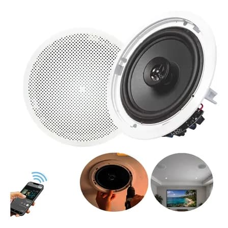 Caixa de Som Le Son Embutir Bluetooth Arandela Redonda 70W RMS Ativa e Passiva
