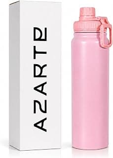 Garrafa Térmica de Água 800ml Aço Inox com Peneira Removível, Parede Dupla, Isolamento a Vácuo, Tampa Antivazamento com Alça, Garrafinha p Quente e Frio, BPA Free Esportiva Leve e Resistente, Rosa
