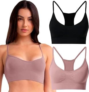 Kit 02 Top Nadador Sem Costura Microfibra de Poliamida She by Mash Feminino Adulto
