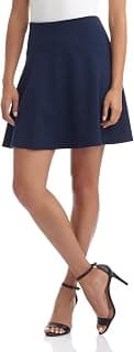 Saia feminina Flippy Ease Into Comfort cintura larga larga larga Ponte de luxo, Azul marino, XXG