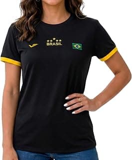 Camisa do Brasil Feminina Copa 2026 Camiseta Seleção Brasileira Estampada Elite Dry Fit Proteção UV Torcedor