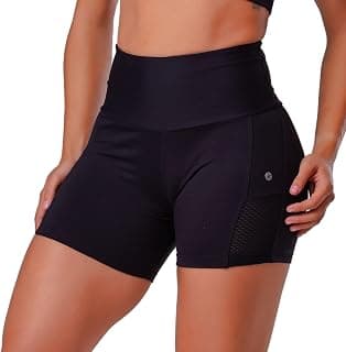 Short Legging Academia Cós Alto Zero Transparência UV 50+ Dry Fast Feminino Elite