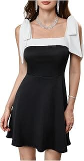 Vestido feminino de convidada de casamento com laço e ombro curto sem